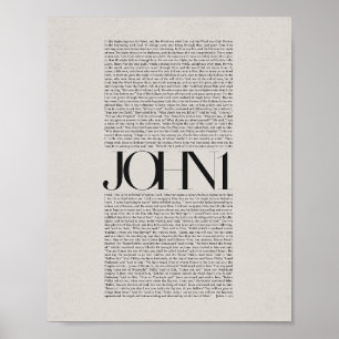 John 1 - Biblia Verse Arte Moderno en el Muro de l