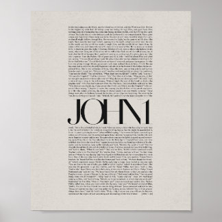 John 1 - Biblia Verse Arte Moderno en el Muro de l