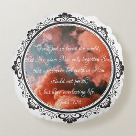 John 3:16 Almohada de acento redondeado