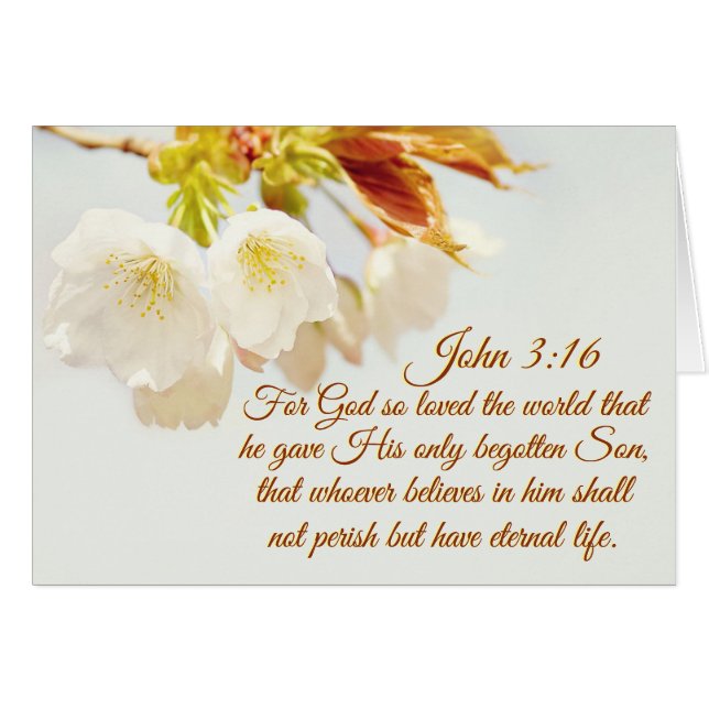 John 3:16 Dios amó al mundo, Tarjeta de Escritura (Anverso (Horizontal))