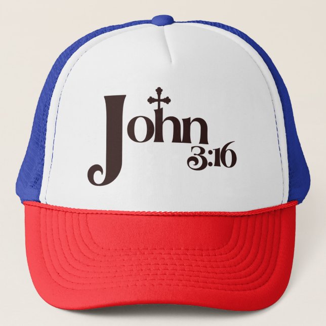 John 3:16 sombrero camionero (Anverso)