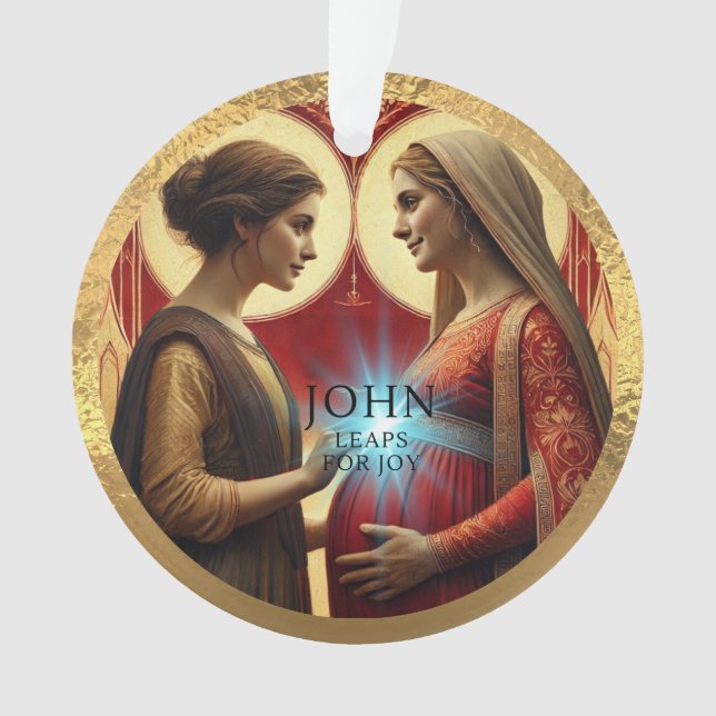 John Leaps para alegría ornamento acrílico (Anverso)