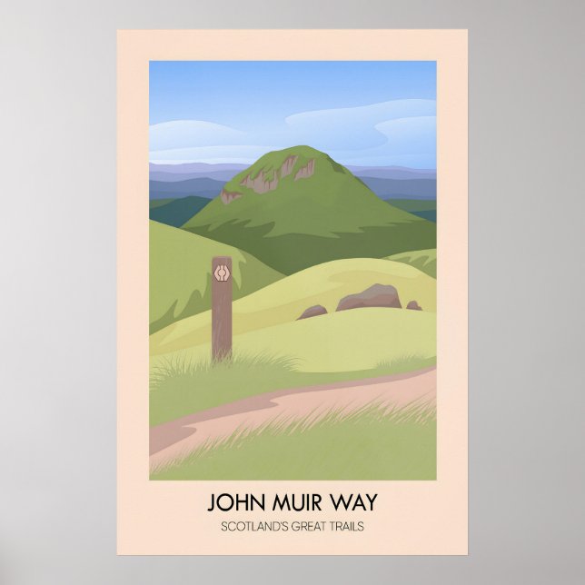 John Muir Way Grandes Senderos de Escocia Póster (Frente)