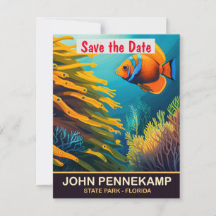 John Pennekamp, Parque Estatal, FL, Tarjeta Postal