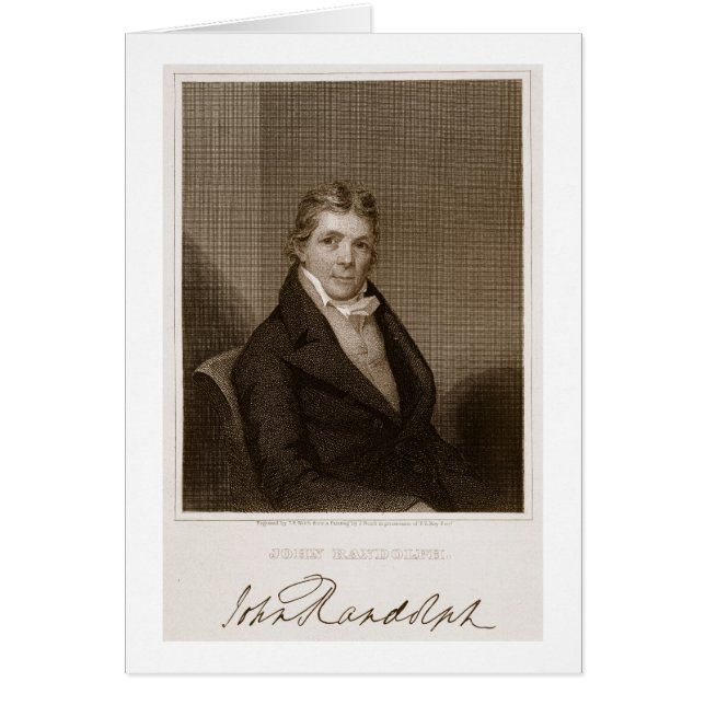 John Randolph (1773-1833) grabado por Thomas B. We (Frente)