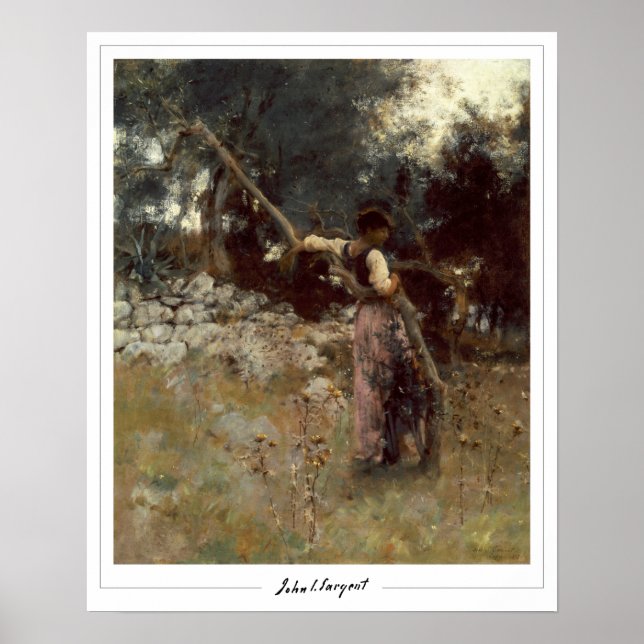 John Singer Sargent Zedign cartel de arte #12-2 (Frente)