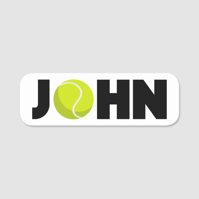 John Tennis Name Etiqueta (Anverso)