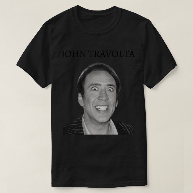 john travolta nicolas camisa jaula FUNNY MEME (Diseño del anverso)