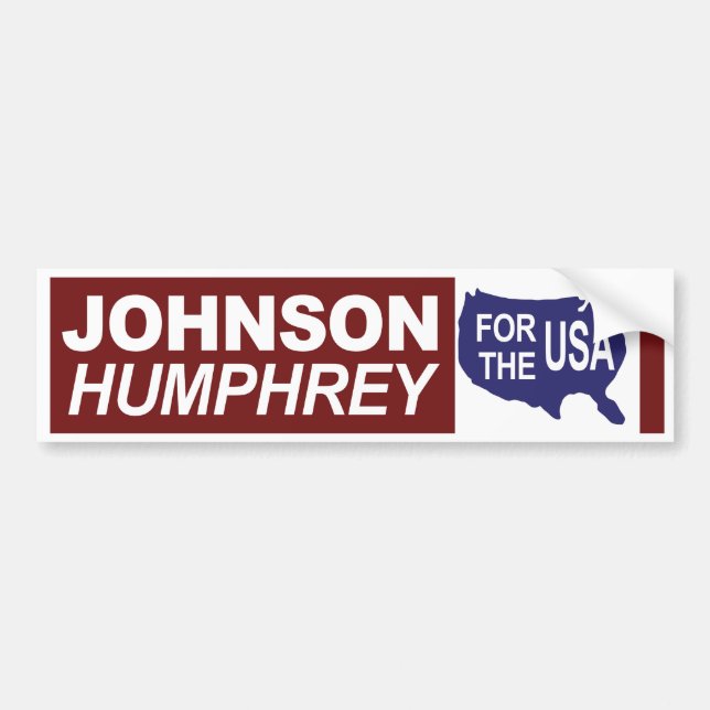 Johnson 1964 Humphrey para la pegatina para el (Frente)