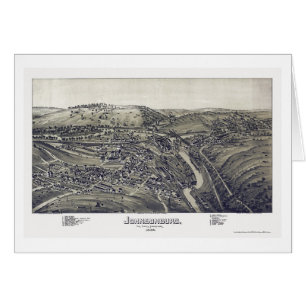 Johnsonburg, mapa panorámico del PA - 1895