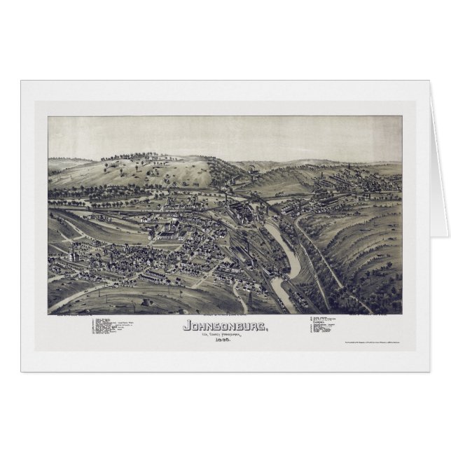 Johnsonburg, mapa panorámico del PA - 1895 (Anverso (Horizontal))