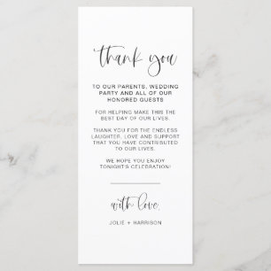 JOLIE Fun Script Tabla Minimalista Gracias Tarjeta