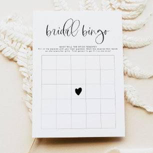 JOLIE Minimalista Ducha de novia Bingo Tarjeta de
