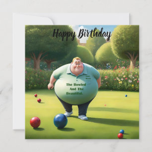 Jolly Lawn Bowler Man, tarjeta de cumpleaños