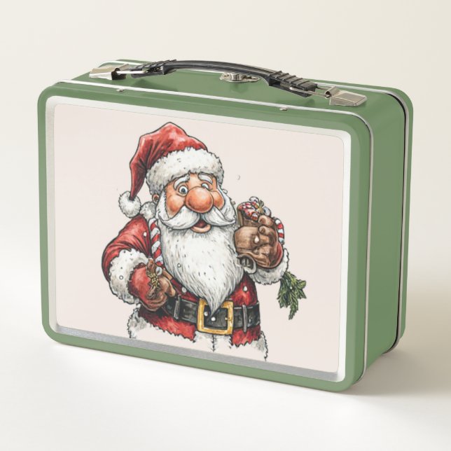 Jolly Santa Christmas Lunch Box (Reverso)