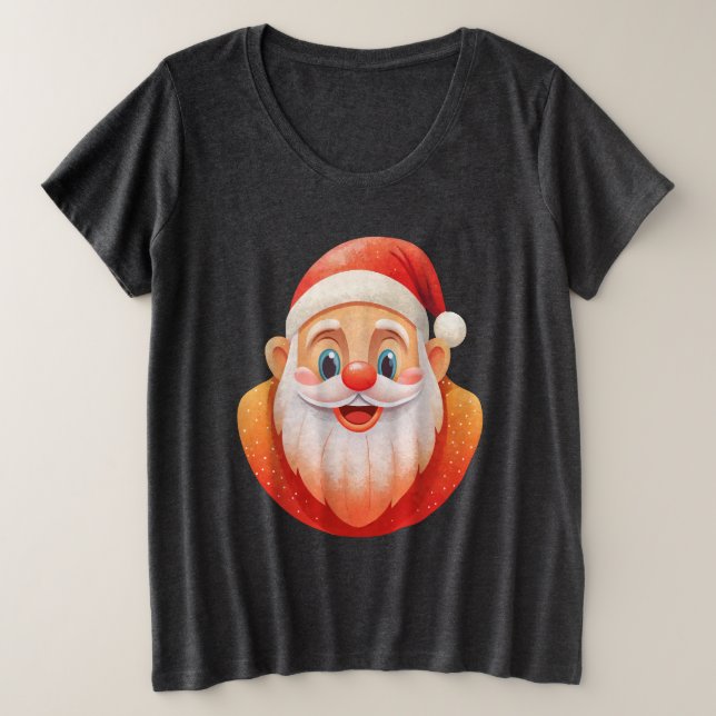Jolly Santa Graphic Women's Tee (Anverso del diseño)