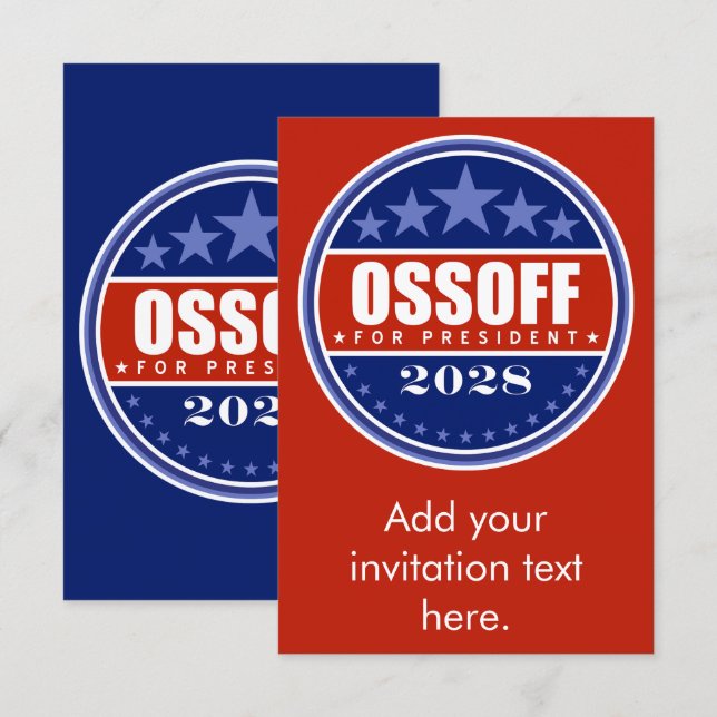 Jon Ossoff Presidente 2028 (Anverso / Reverso)