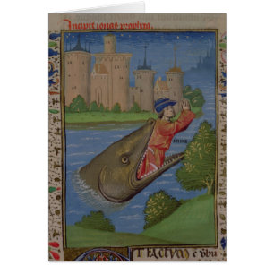 Jonah y la ballena, de la biblia de Jean XXII