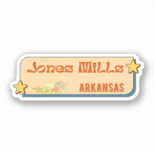 Jones Mills, Pegatina de Arkansas