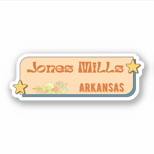 Jones Mills, Pegatina de Arkansas (Anverso)