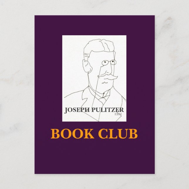 JOSEPH PULITZER, CLUB DE LIBROS - POSTAL (Anverso)