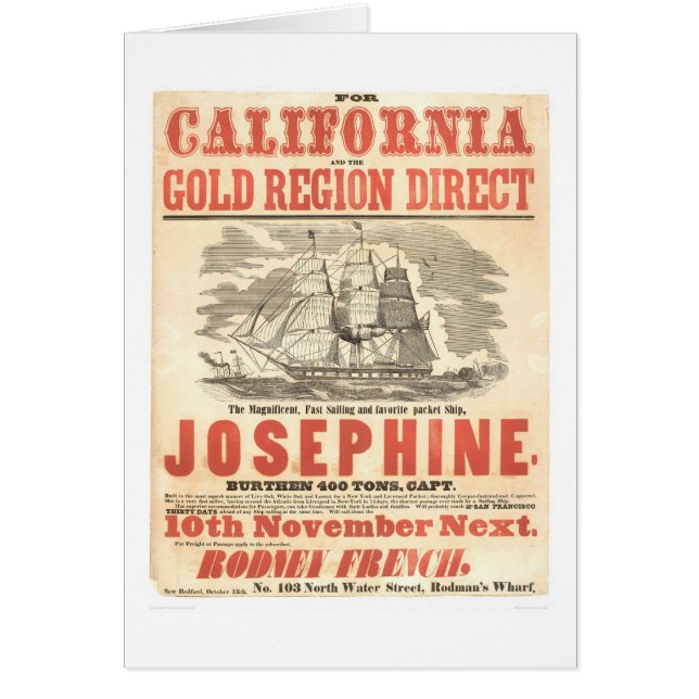 "Josephine" al anuncio de California (1280A) (Frente)