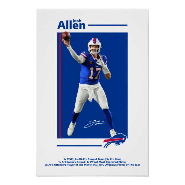 Josh Allen Buffalo Bills Poster (Anverso)