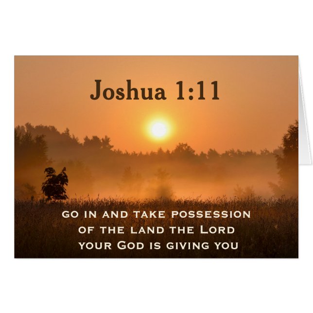 Joshua 1:11 Tomar posesión de la carta de tierras (Anverso (Horizontal))