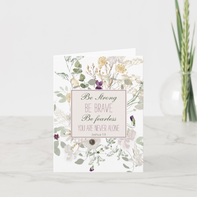 Joshua 1:9 Be Strong Wildflower (Anverso)