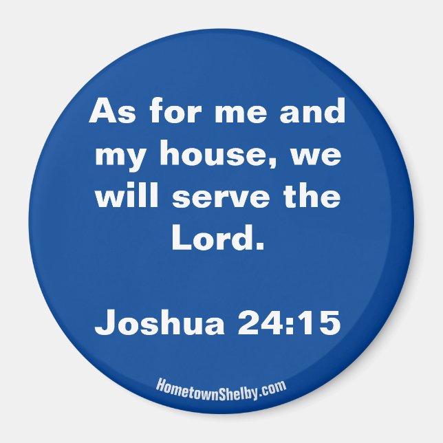 Joshua 24:15 Biblia Verse imán (Frente)