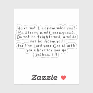 Joshua 2:9 Pegatinas de vinilo de corte Personaliz