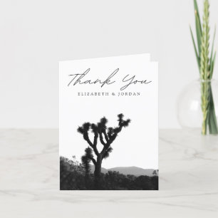 Joshua Tree Black & White Blank Tarjeta de agradec