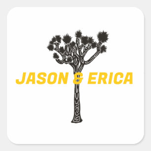 Joshua Tree Boda Personalizado Pegatina