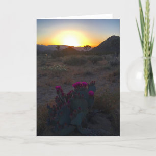 joshua tree sunset #2 tarjeta de saludo