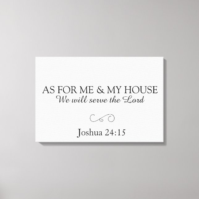Josué 24:15 biblia verso lienzo (Anverso)