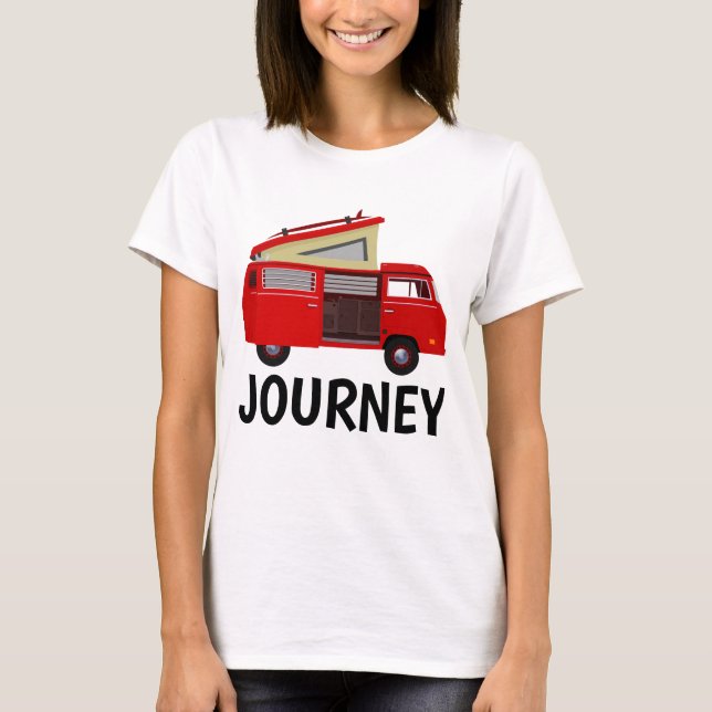 JOURNEY, camisetas de Camping Van Roadtrip (Anverso)