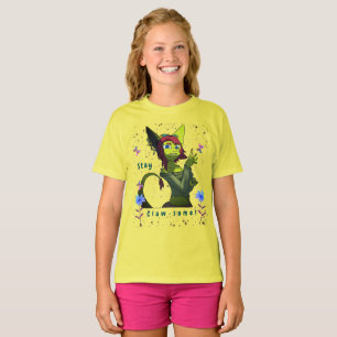Joven amarilla artista mariposa camiseta divertida