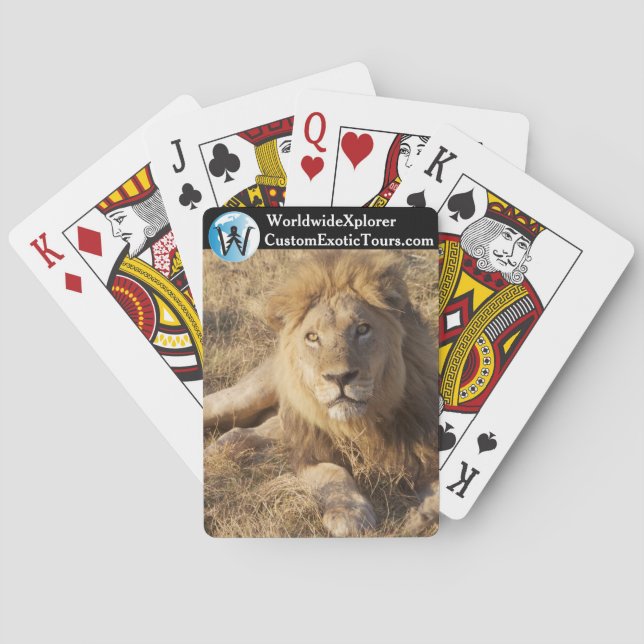 Joven baraja de cartas de león (Reverso)