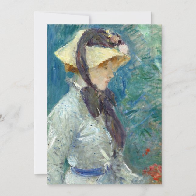 Joven con Gorra de paja | Berthe Morisot (Anverso)