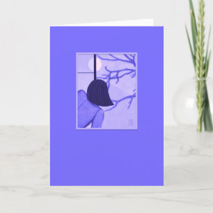 Joven con tarjeta en blanco Shoji Screen