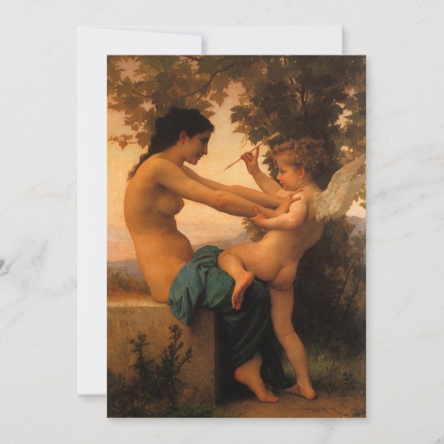 Joven defenderse contra Cupido de Bouguereau (Anverso)