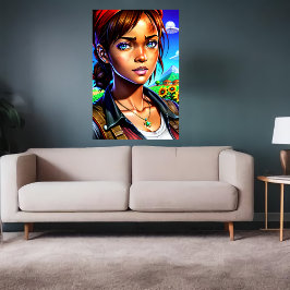 Joven en la granja | Arte IA