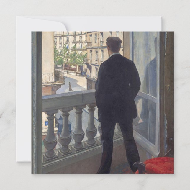 Joven en su ventana por Gustave Caillebotte (Anverso)