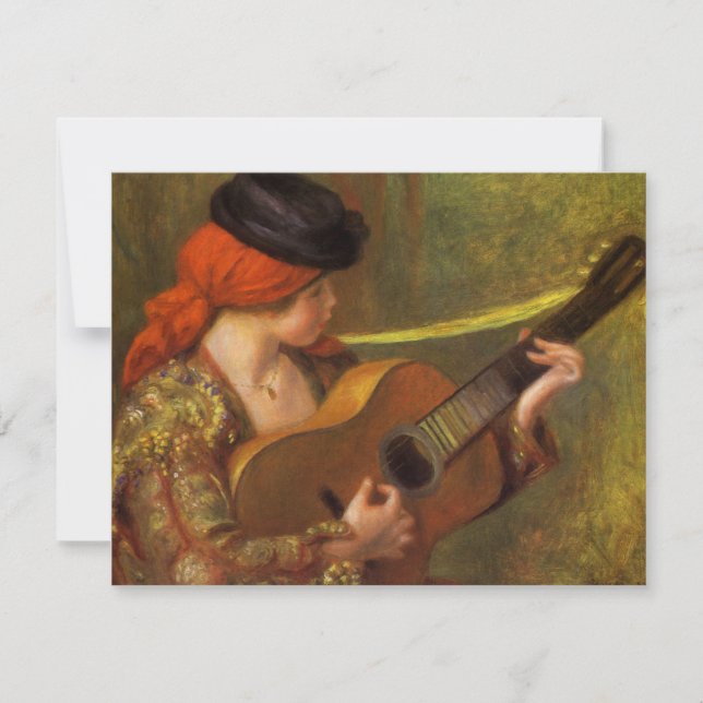 Joven española con guitarra de Pierre Renoir (Anverso)