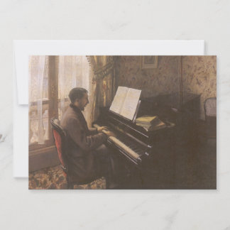 Joven jugando al piano por Gustave Caillebotte