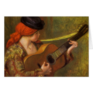 Joven mujer española con una guitarra de Pierre Re