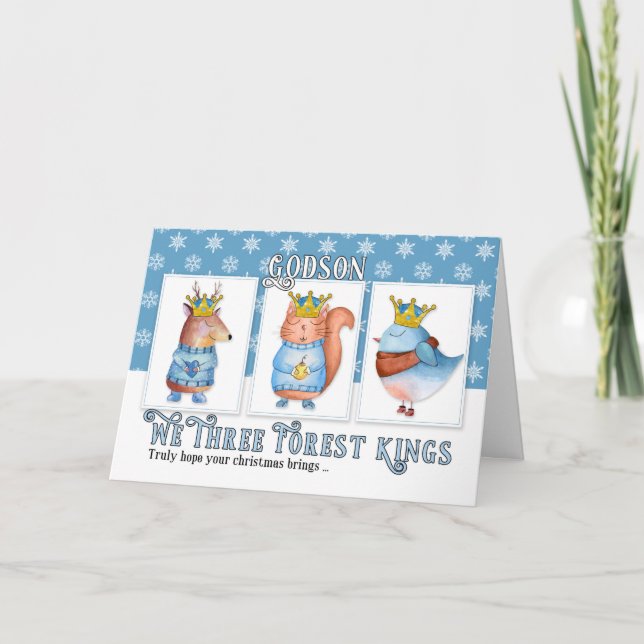 Joven Navidad Godson Tres Reyes Forestales Cuidado (Anverso)