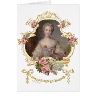 Jóven reina Marie Antoinette tarjetas rosas rosas