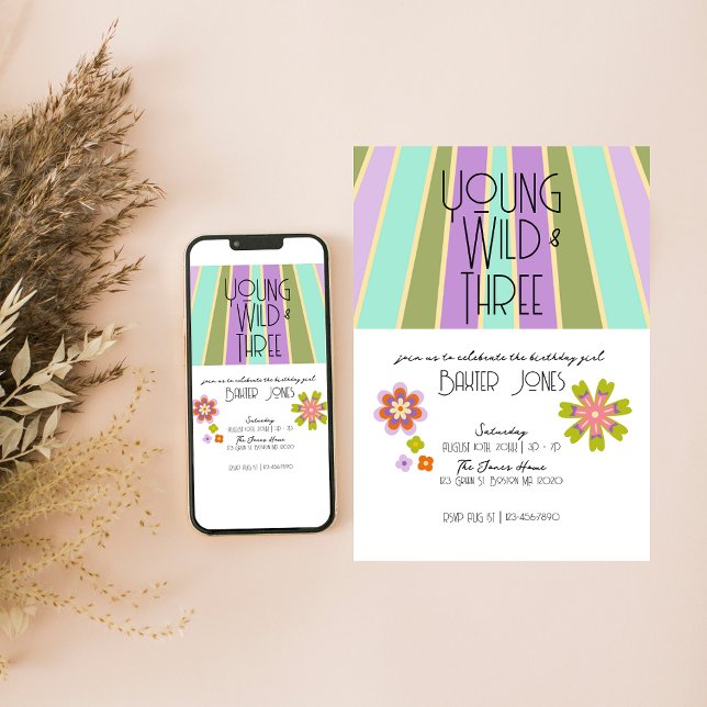 Joven, Salvaje y Tres | Invitación al 3er Cumpleañ (Subido por el creador)