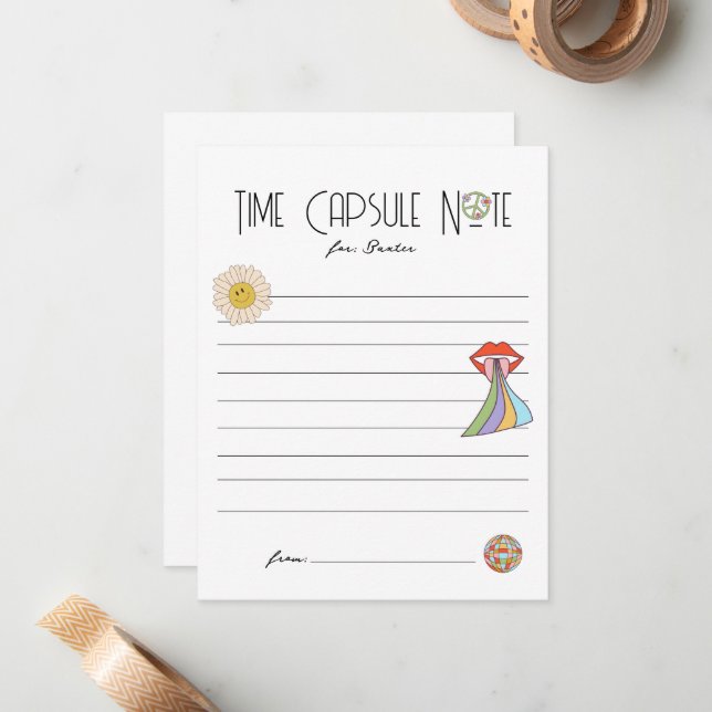 Joven, salvaje y tres | Nota de la cápsula de tiem (Anverso/Reverso In Situ)